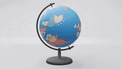 Spinning Globe Colored Globe Land GIF