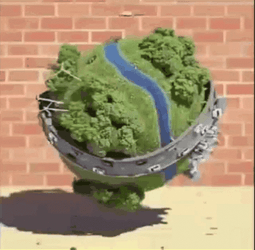 Spinning Globe Heliocentric Model GIF