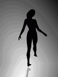 Spinning Lady Silhouette Optical Illusions GIF