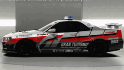 Spinning Nissan Skyline R34 Police Car GIF