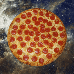 Spinning Pizza In The Space GIF