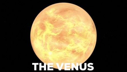 Spinning Planet Venus Animation GIF