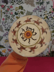 Spinning Plate With Horse Design GIF