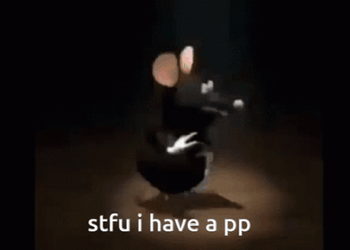 Spinning Pumped Up Dancing Black Rat GIF