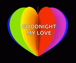 Spinning Rainbow Heart Good Night My Love