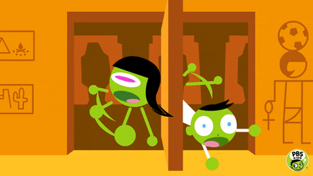 Spinning Revolving Door PBS Kids Cartoon GIF