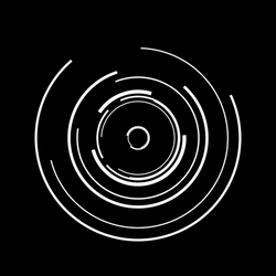 Spinning Rings Digital Security Symbol GIF