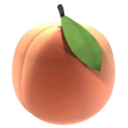 Spinning Scrumptious Peach Moving Art GIF