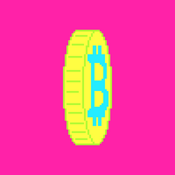 Spinning Yellow Bitcoin With Purple Background GIF