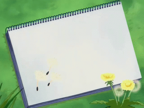Spiral Notebook With Dandelions GIF
