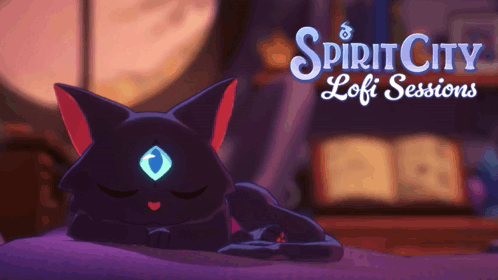 Spirit City Lofi Sessions Poster With Cat GIF