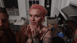 Spirit Fingers Pink Hair GIF