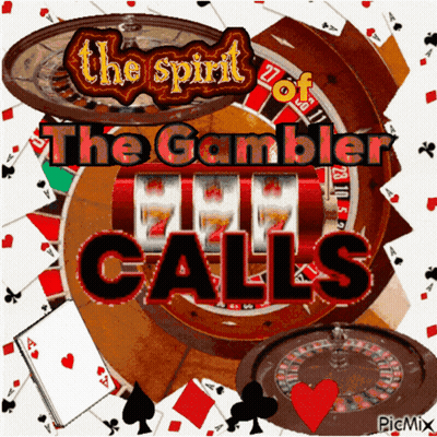Spirit Of The Gambler Calls Poster With Roulette Wheel GIF