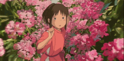 Spirited Away Chihiro Ogino Garden Of Flowers GIF