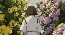 Spirited Away Flower Garden GIF