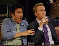 Spit Water Man In Suit Surprised Friend Gawking GIF