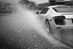Splashing Water Audi Car