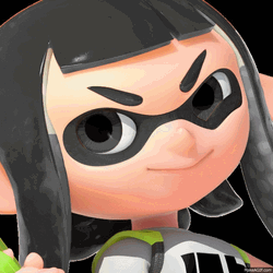 Splatoon Agent 3 Changing Hair Colors GIF