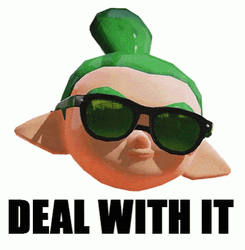 Splatoon Deal With It Colorful Hair GIF