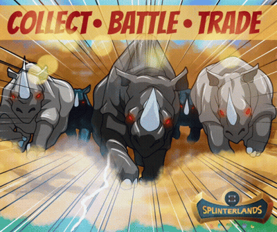 Splinterlands Rhinos Running In A Line GIF