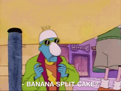 Split Savannah Bananas Cake GIF
