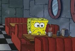 Sponge Bob Wait For His Friend GIF
