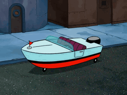 Spongebob 2 Fish Gets Out Skiff GIF