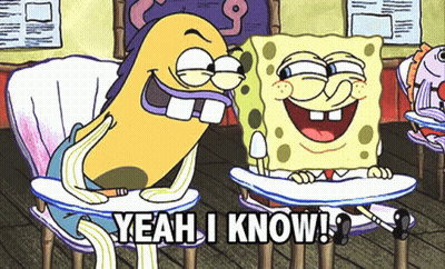 SpongeBob And Fish Saying Yeah I Know GIF