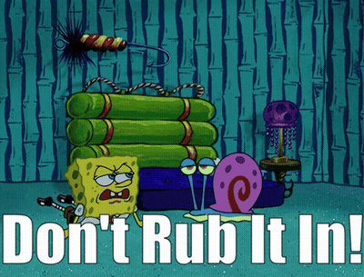 SpongeBob And Gary Don't Rub It In GIF