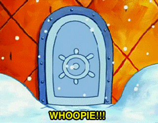 Spongebob And Gary Enjoying Snow Day GIF