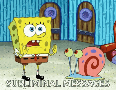 SpongeBob And Gary With Subliminal Messages GIF