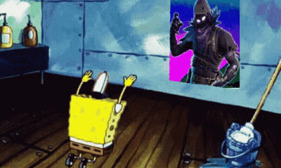 Spongebob And Mop With Raven Picture GIF