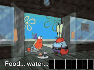 Spongebob And Mr Krabs Saying Food Water GIF