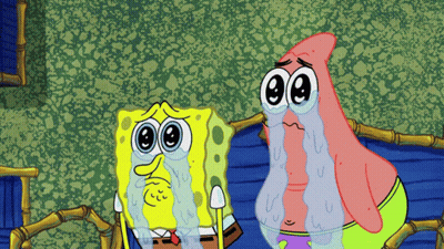 Spongebob And Patrick Are Crying In This Cartoon GIF