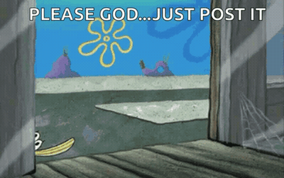SpongeBob And Patrick Asking God To Just Post It GIF