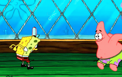 SpongeBob And Patrick Chest Bump GIF