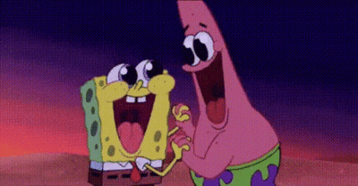 SpongeBob And Patrick Holding Hands GIF