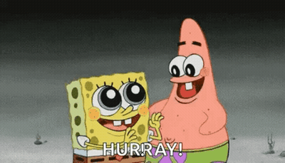 SpongeBob And Patrick Hugging Hurray GIF