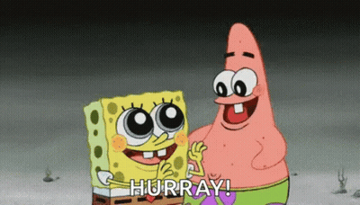 Spongebob And Patrick Hugging On Beach GIF