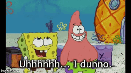 Spongebob And Patrick I Dunno GIF