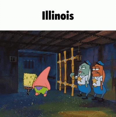 SpongeBob And Patrick In A Room Saying Illinois GIF