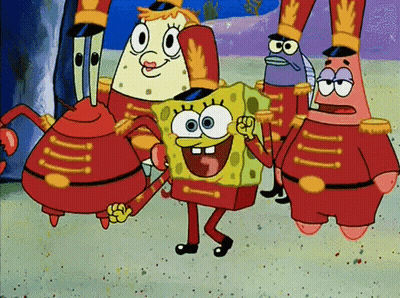 SpongeBob And Patrick In Marching Band GIF