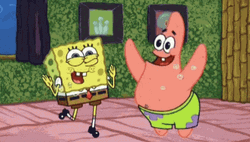 Spongebob And Patrick Is Feeling Giddy GIF