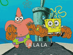 Spongebob And Patrick Lala Sunday GIF