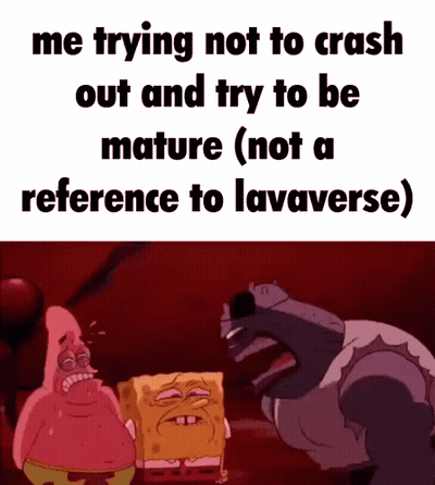 SpongeBob And Patrick Meme Trying Not To Crash GIF