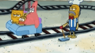 SpongeBob And Patrick On Roller Coaster GIF