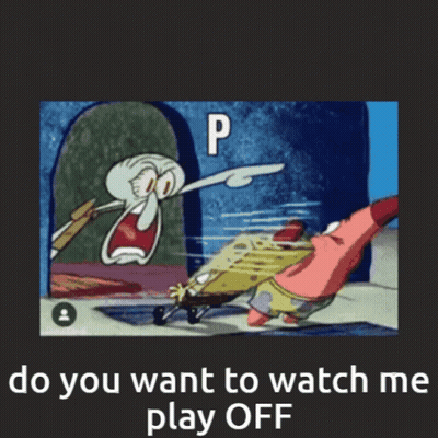 SpongeBob And Patrick Pointing Saying Do You Want To Watch Me Play Off GIF