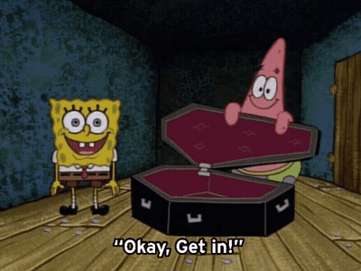 SpongeBob And Patrick Saying Okay Get In GIF