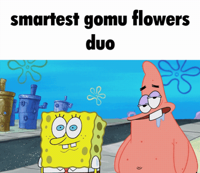 Spongebob And Patrick Smartest Gomu Flowers Duo GIF
