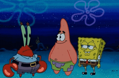 SpongeBob And Patrick Standing In Water GIF